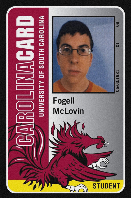 Fogell McLovin x Carolina Card Poster